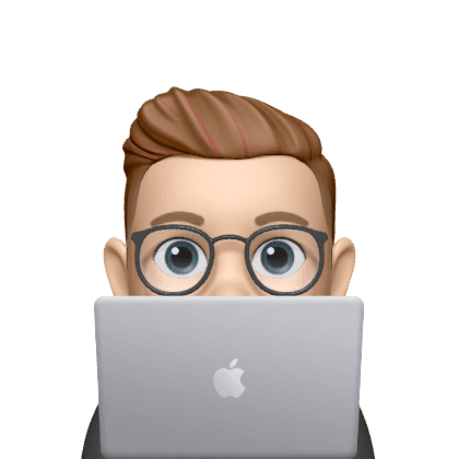 Person peeking from behind Laptop